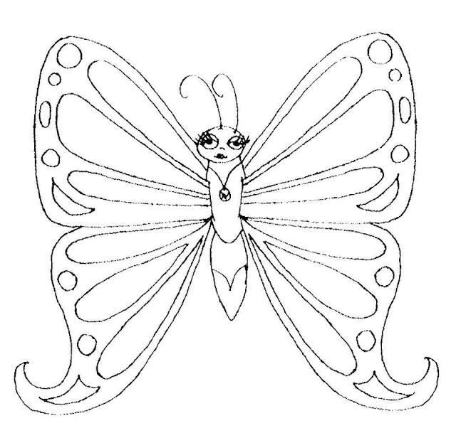 Butterfly Coloring Drawing Free wallpaper