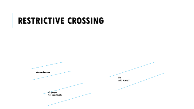 Crossing of cheque  Crossing of Cheque and its different types