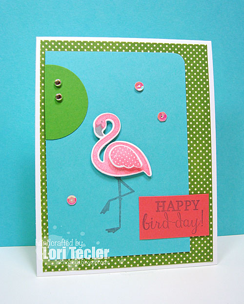 Happy Bird-day card-designed by Lori Tecler/Inking Aloud-stamps and dies from Reverse Confetti