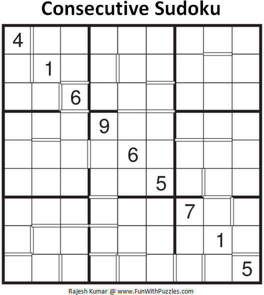 Consecutive Sudoku (Fun With Sudoku #103)