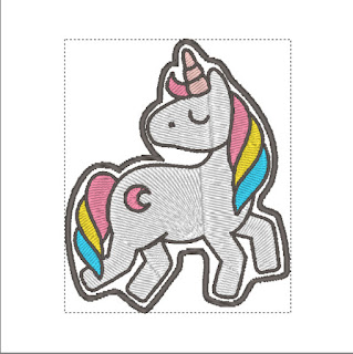 Patch aplique bordado de unicórnio Patch aplique bordado de unicórnio
