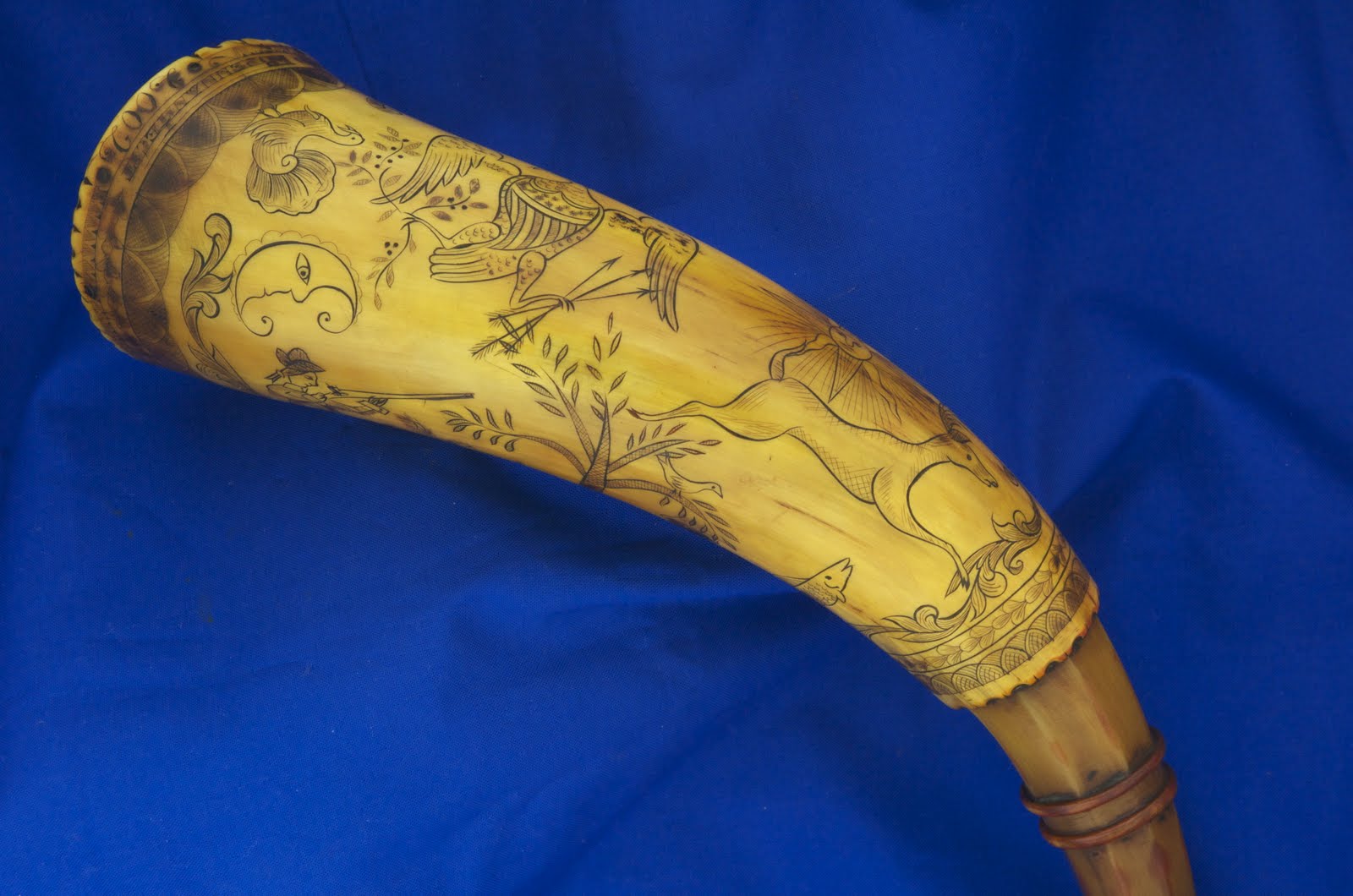 Judson Brennan Alaskan Longrifle Artisan Engraved Powder Horn