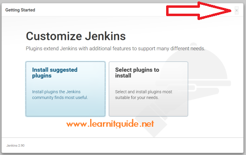 jenkins plugin install welcome screen