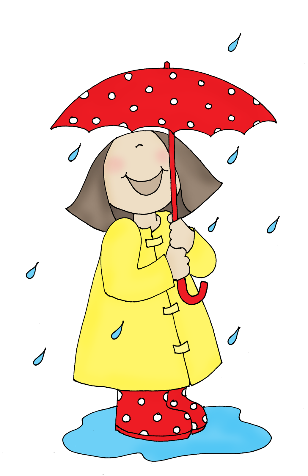 Free Dearie Dolls Digi Stamps: Rainy Day Smiles Girl