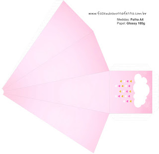 Blesing Rain for Girls: Free Printable Boxes. Blesing Rain for Girls Free Printable Cones Box.