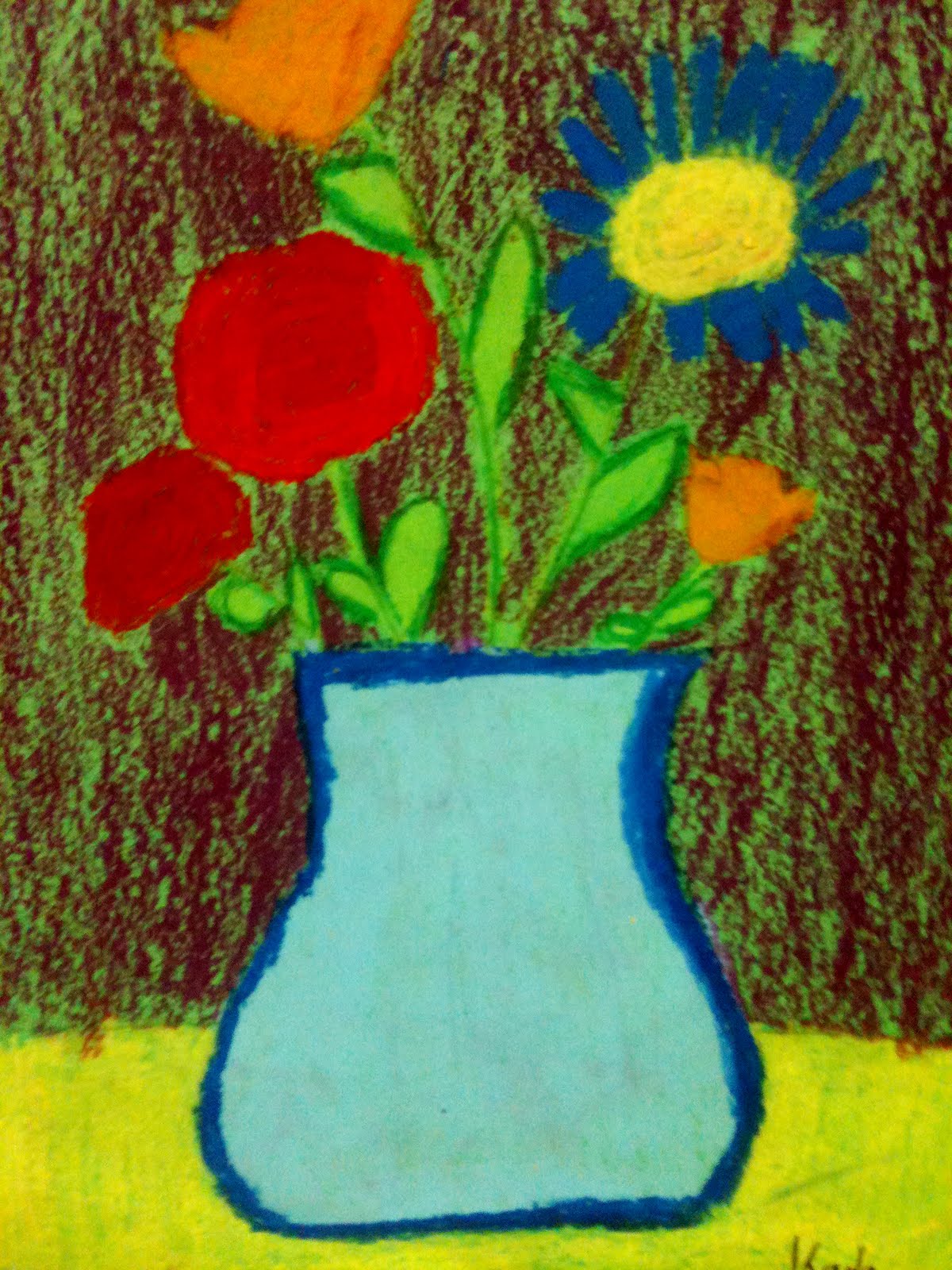 Creating Art: 3rd Grade Flowers in Vases