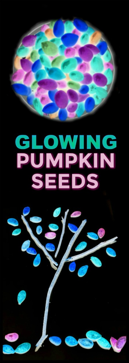 FUN KID PROJECT: Make glow-in-the-dark pumpkin seeds for arts, crafts, & PLAY!