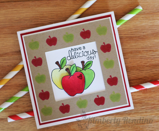 Apple card by Kimberly Rendino - Newton's Nook Designs Guest Designer - Apple Delights stamp set