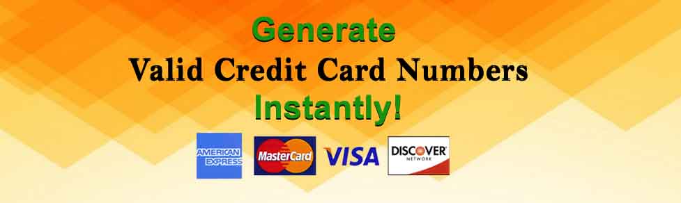 Generate Valid Credit Card Numbers