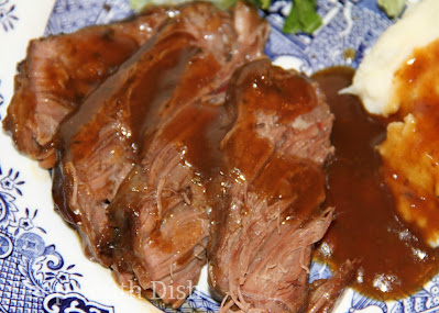 A flavor filled roast, made using a rump or chuck roast, but with my own signature and minus the full stick of butter. A moist, tender and delicious roast with a wonderful gravy and a nice spicy bite.