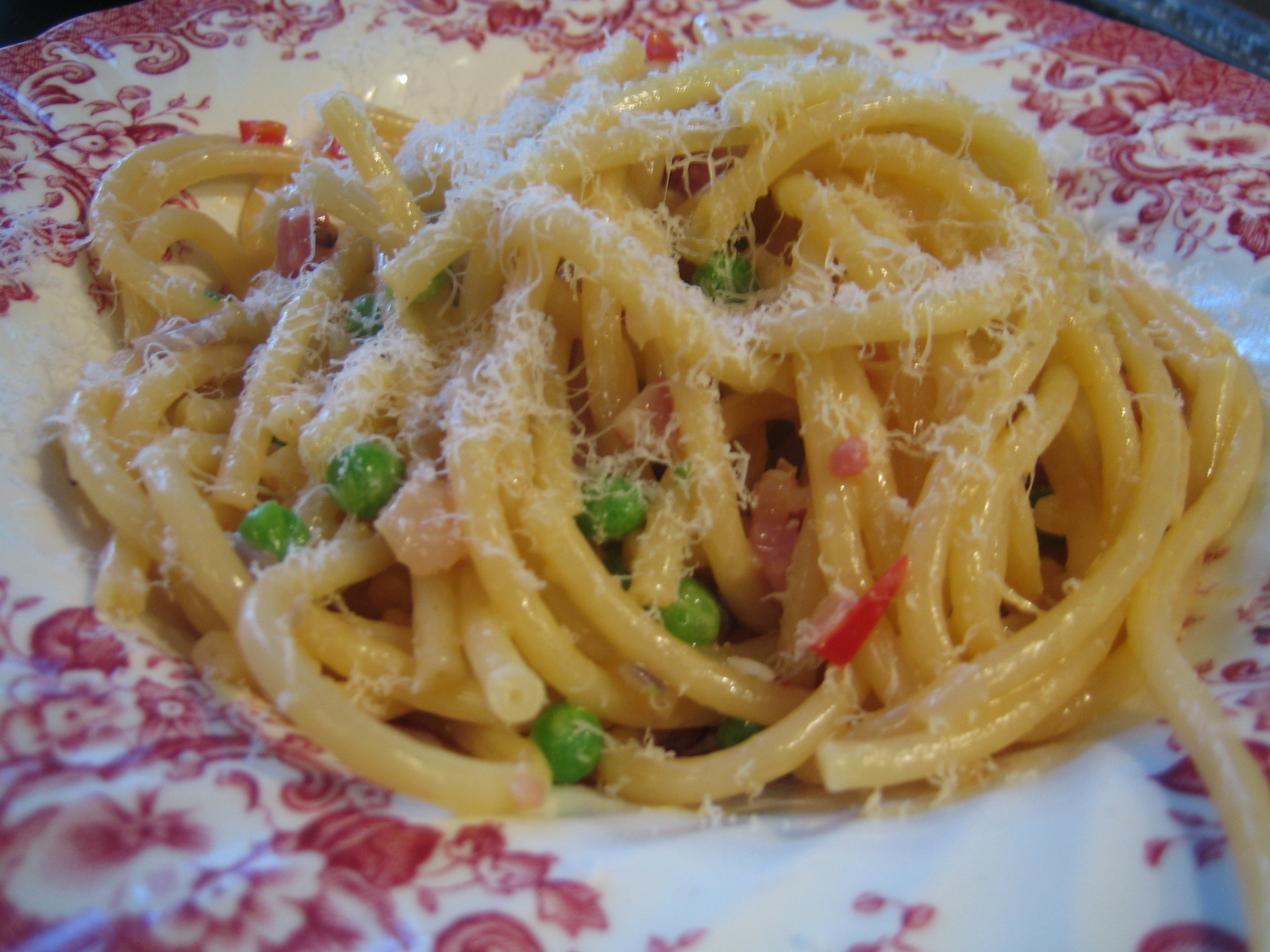 Some Of My Best Friends Are Pasta Heston's pea and pancetta spaghetti