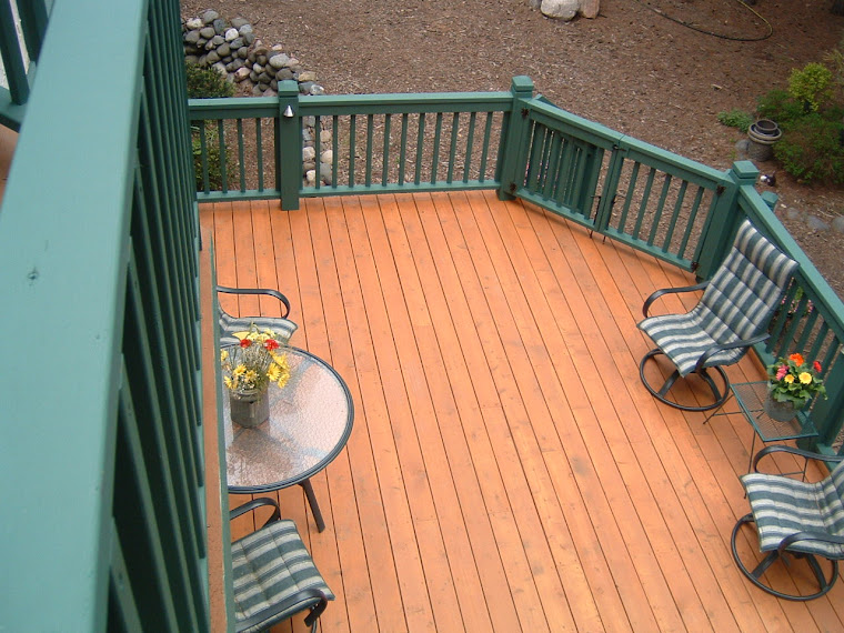 Split Deck.  Solid and Semi-Solid Stains