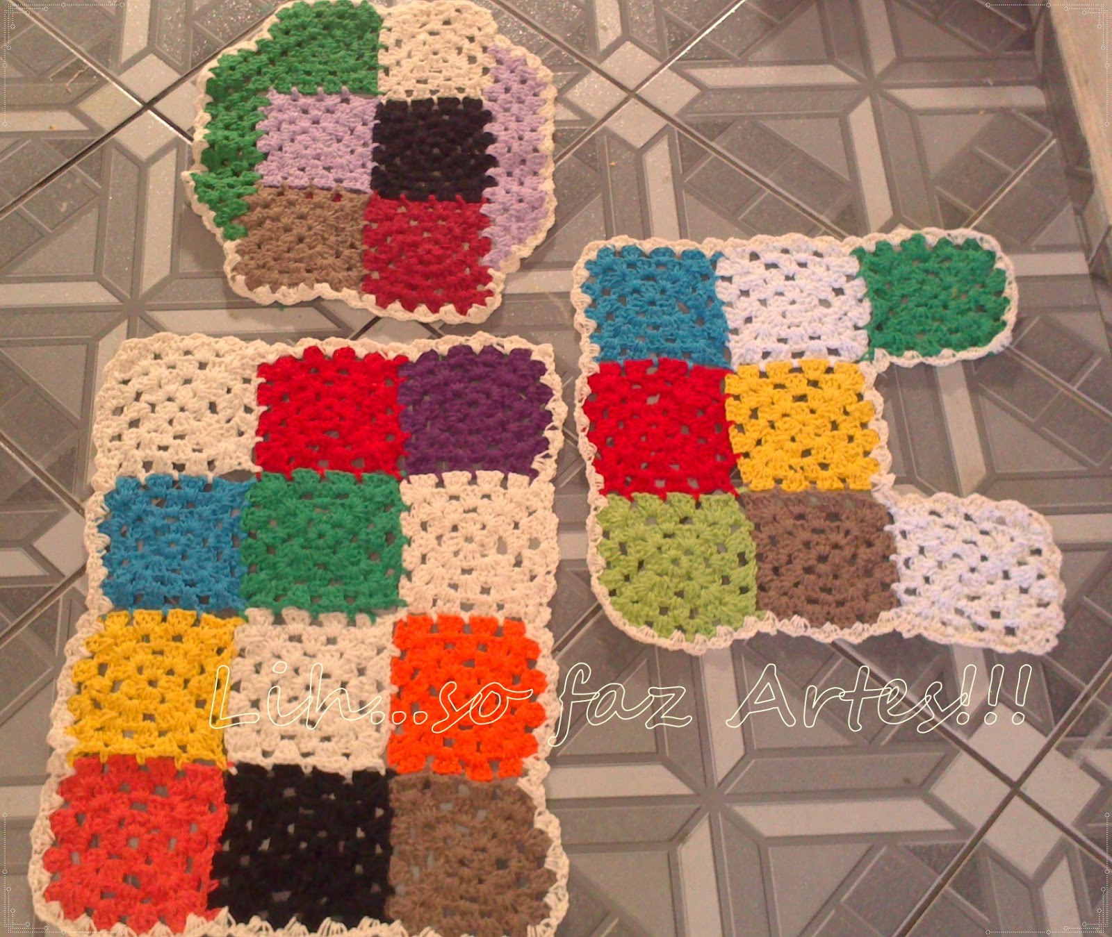 Jogo de banheiro com resto de barbante Clearance