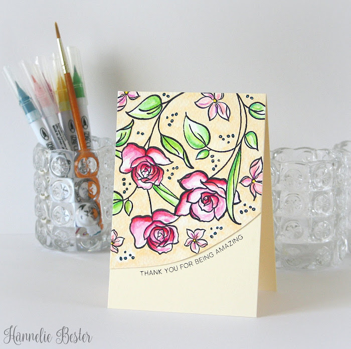 Altenew June inspiration challenge using Amazing you stamp set