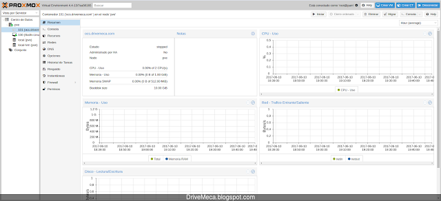 Creando maquina LXC en Proxmox VE Creando maquina LXC en Proxmox VE