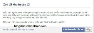 xóa tài khoản facebook 2