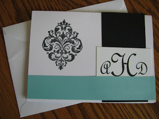 Personalized Monogramed Thank You Cards