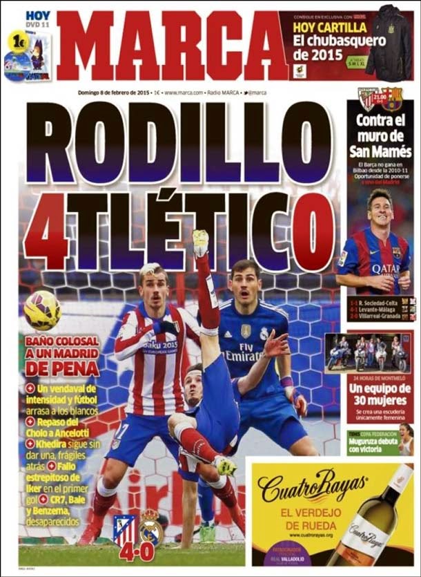 Portada (08/02/2015) - Rodillo Atlético