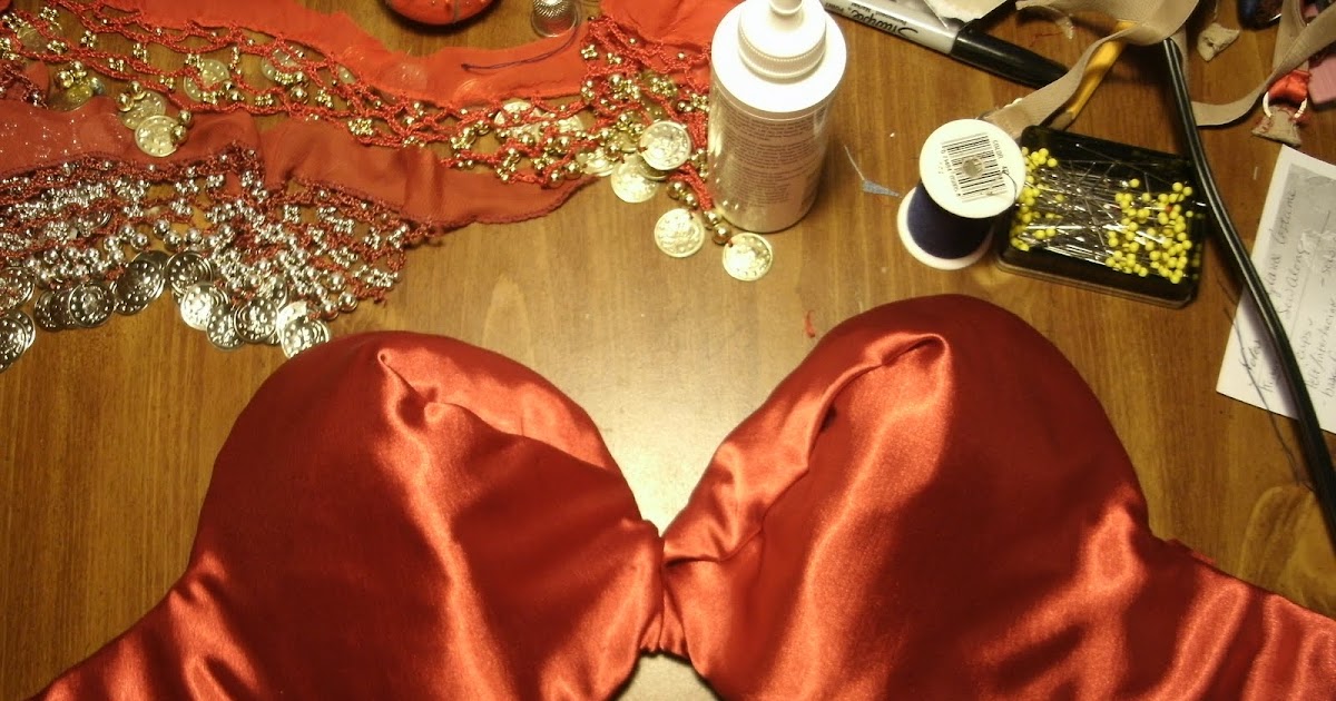 Naima's Bellydance Blog: Coin Wrap to Bedlah Sew Along Task 3: Cover the Bra  Base with Fabric
