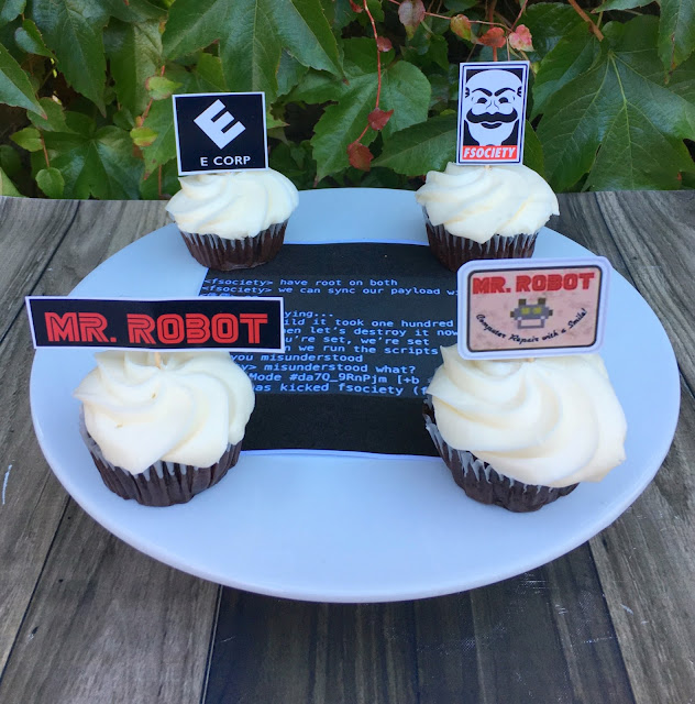 Mr. Robot Party Cupcakes, Perfect for the Emmy Awards | www.jacolynmurphy.com