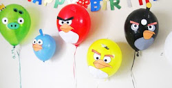 angry birds balloons diy yellow latex