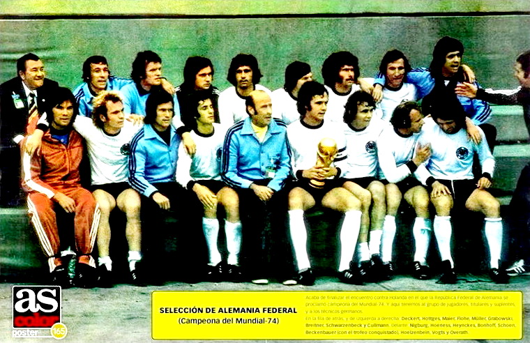 SELECCIÓN DE ALEMANIA FEDERAL Campeona del Mundo 07/07/1974