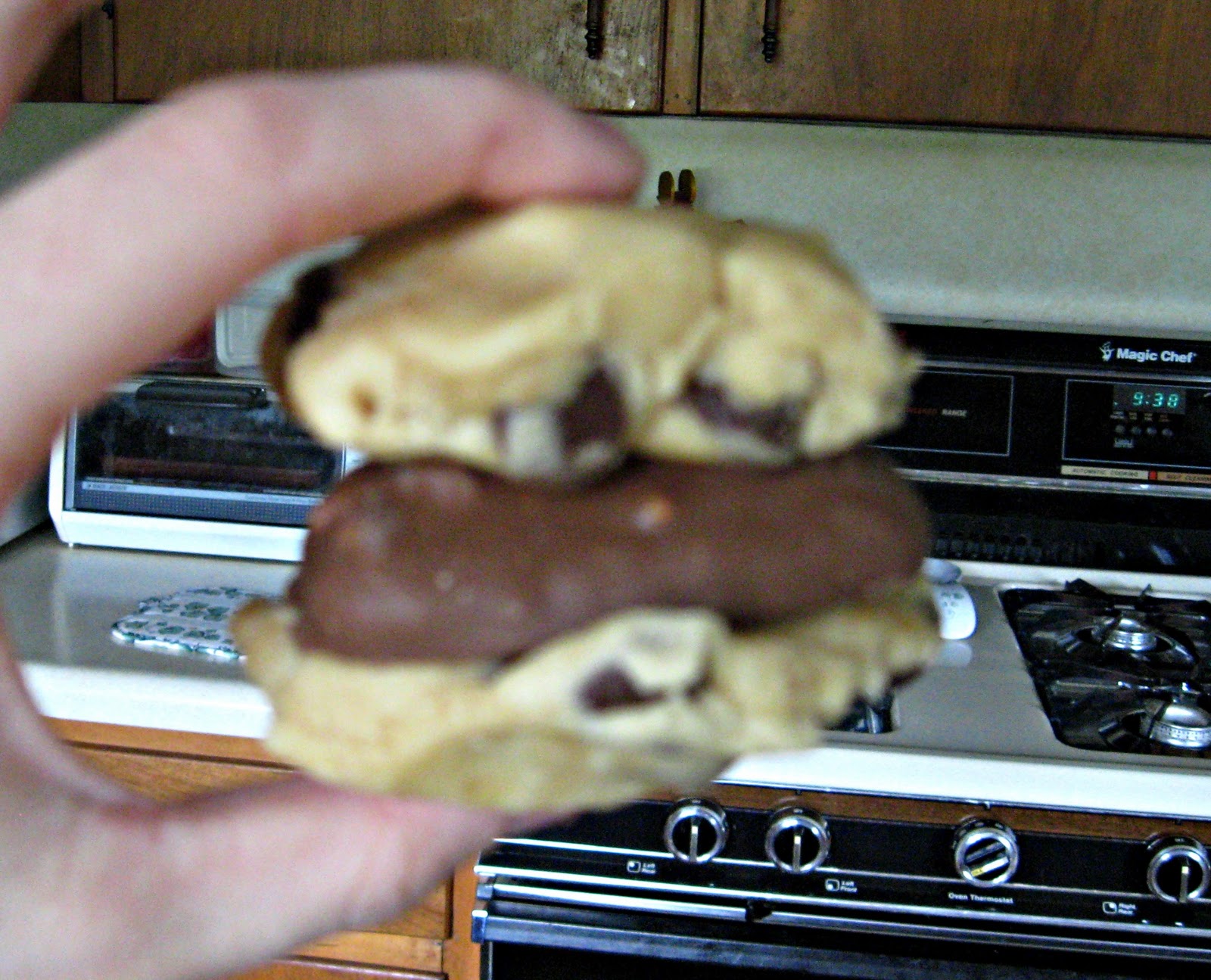 The Cooking Actress Candy Bar Stuffed Chocolate Chip Cookies