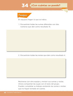 Apoyo Primaria Desafíos matemáticos 1er grado Bimestre 3 lección 34 ¿Con cuántas se puede?