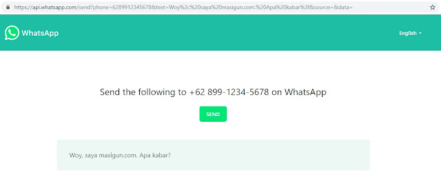 Cara Mengirim Chat WhatsApp Tanpa Menyimpan Nomor https://api.whatsapp.com/