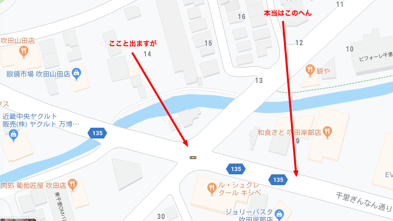七尾西バス停地図