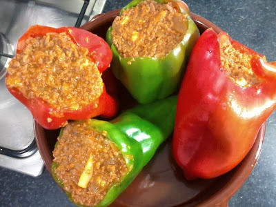 pimentão recheado com carne moída Receita de pimentão recheado com carne moída