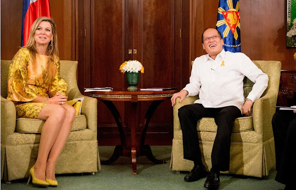Queen Maxima of The Netherlands met with president Benigno S. Aquino at the Malacanang Palace 