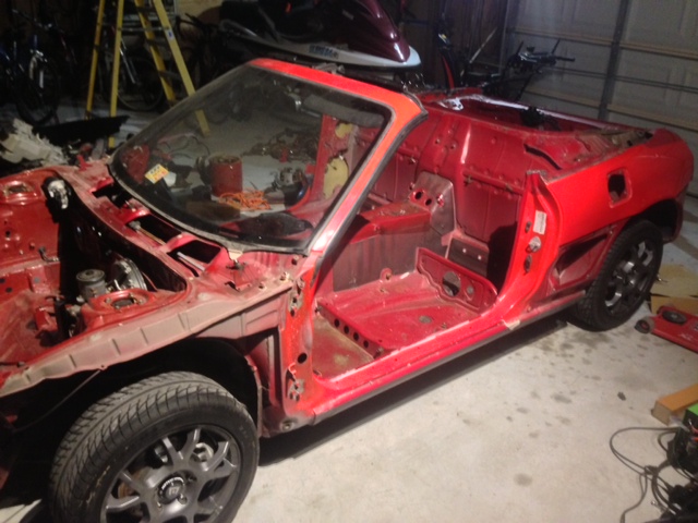 Electric Mr2 Now The Top Of Car Has Been Chopped I Will Continue To Cut Parts That Not Be Needed With Weights At 1220lbsd