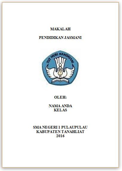 Contoh Cover Makalah Sampul Halaman Depan Tugas Sekolahku