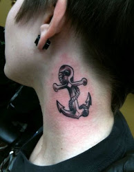neck tattoos tattoo anchor side designs female navy
