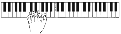 vị trí tay ở đồ học piano