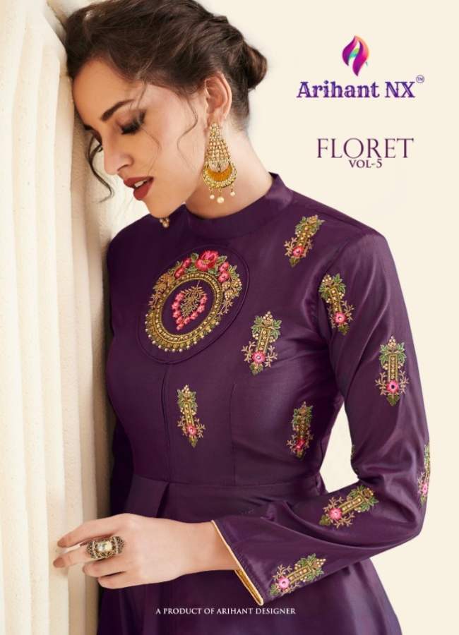 Arihant nx Floret vol 5 | Indo Western Gown | Stitched kurti
