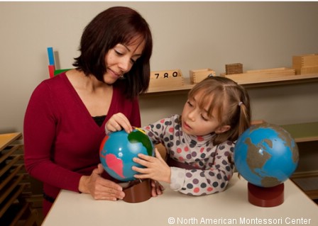 NAMC montessori preschool cultural and geography studies the continents globes