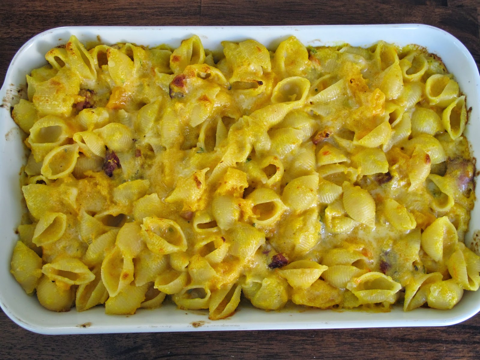 Kitchen Sink Diaries Pumpkin & Pancetta Baked Pasta