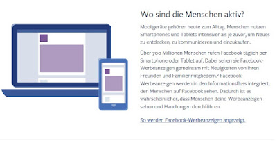 Screenshot Facebook Werbeanzeigenmanager