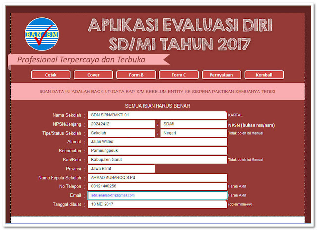 Aplikasi EDS SD/MI Versi Tahun Pelajaran 2017/2018 Aplikasi EDS SD/MI Versi Tahun Pelajaran 2017/2018