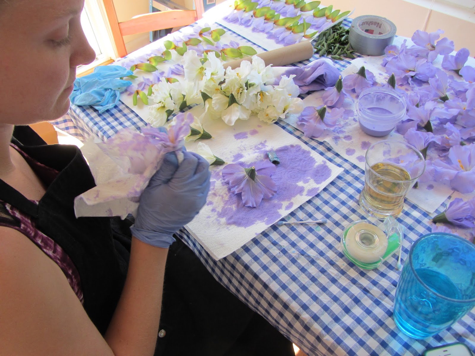 Bobbins of Basil How to dye silk flowers