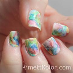 watercolor nails painting abstract watercolors before topcoat letting myself matte loose kimettkolor