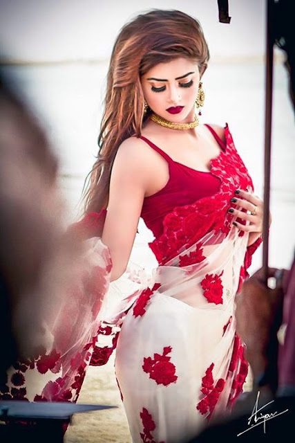 Bangladeshi model Tanjin Tisha Hot in red Saree