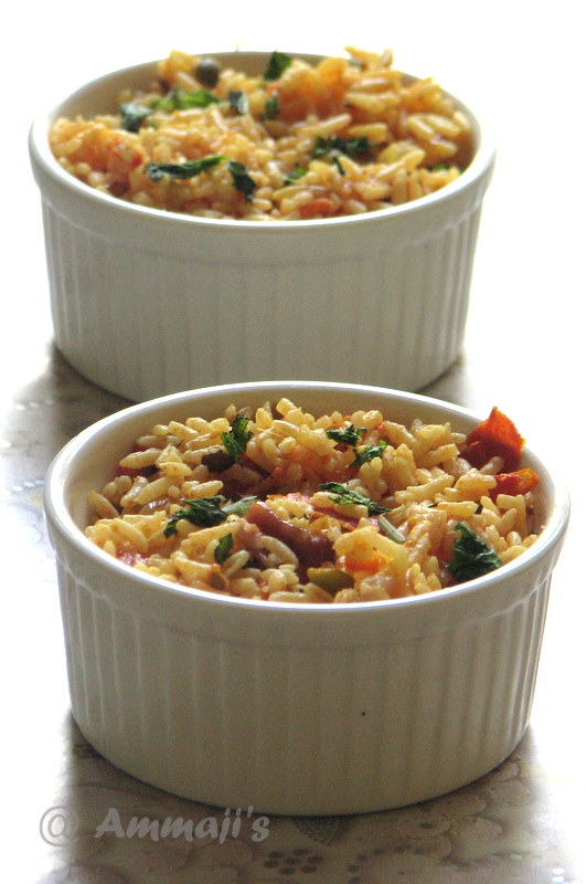 Mexican Tomato Rice Indian Food Recipes Ammaji Kitchen