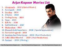 arjun kapoor, all, movies, first, to, upcoming, from debut film, ishaqzaade, to, upcoming, panipat, image