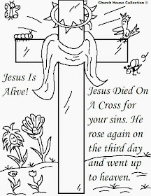 Easter Jesus Resurrection Coloring Pages by ChurchHouseCollection.com