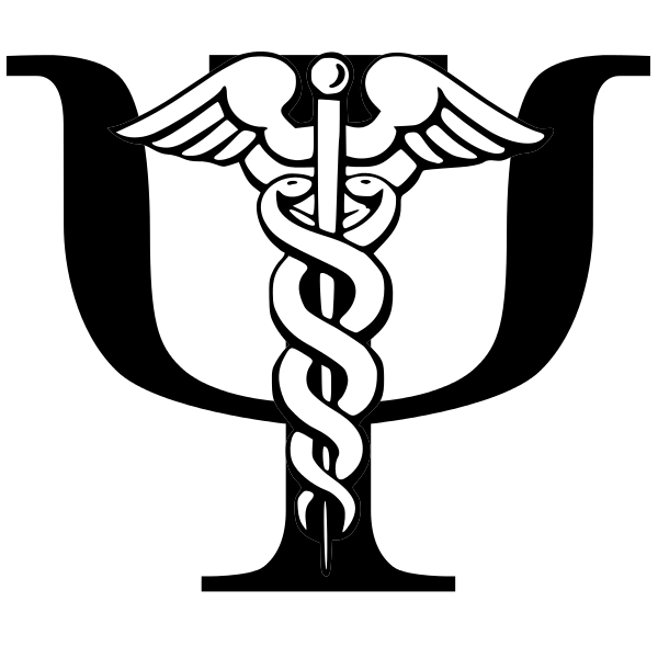 psicologia logo con simbolo de medicina