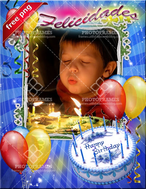 Marco png para fotomontajes de cumpleaños