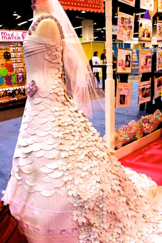 Keep Calm and Craft On: Bella Blvd. Paper Wedding Dress Display at the ...
